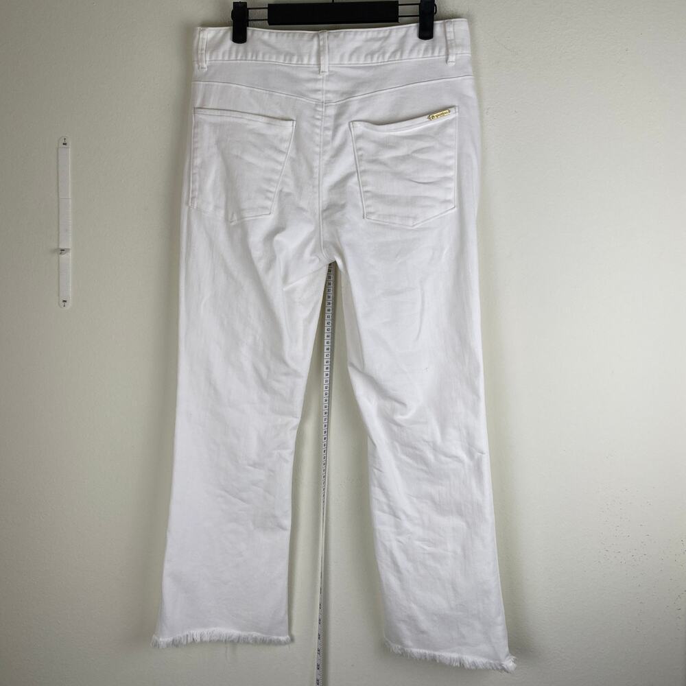 Spartina 449 Juliette Crop Flare Jeans Size 8 Buttercream 26.5” Inseam - Picture 11 of 16
